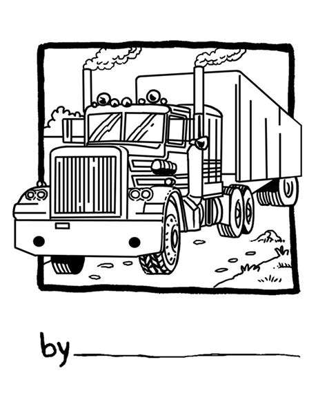 Free coloring pages of 18 wheeler - Mcoloring | Truck coloring pages ...