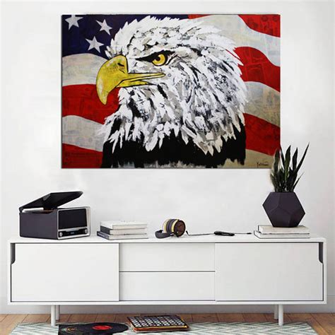 American Eagle Art Print American Eagle Poster Eagle Canvas - Etsy