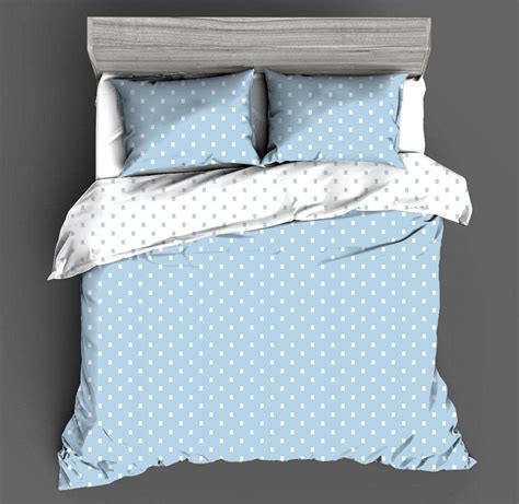 Kwality Dreams Rose Super Soft Glaze `Cotton Double Bed Blue and White dots - Kwality Dreams