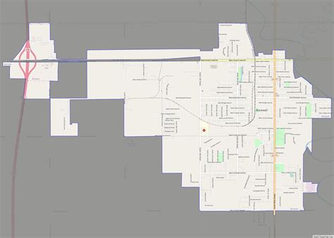 Map of Blackwell city, Oklahoma - Thong Thai Real