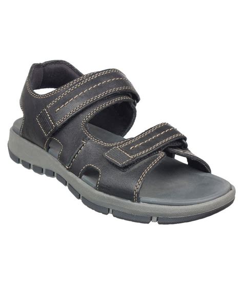 Clarks Black Leather Sandals - Buy Clarks Black Leather Sandals Online ...