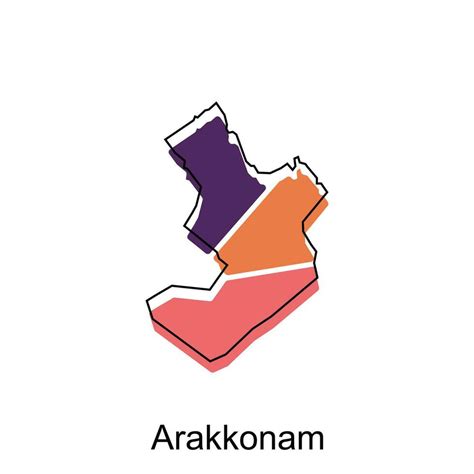 map of Arakkonam city.vector map of the India Country. Vector ...