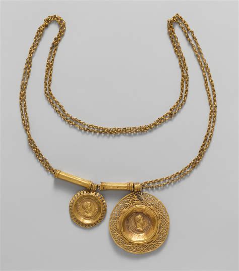 Gold necklace with coin pendants | Roman | Late Imperial | The ...