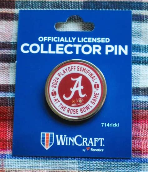 OFFICIAL 2024 ROSE Bowl Game Collector Lapel Pin Alabama Crimson Tide $19.99 - PicClick