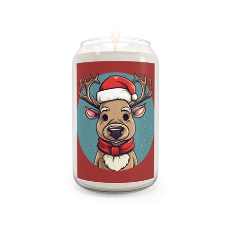 Christmas Reindeer Holiday Scented Candle 13.75oz - Etsy