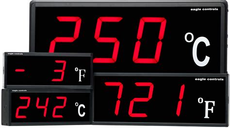 Large Digital Temperature Displays - Industrial - Eagle Controls