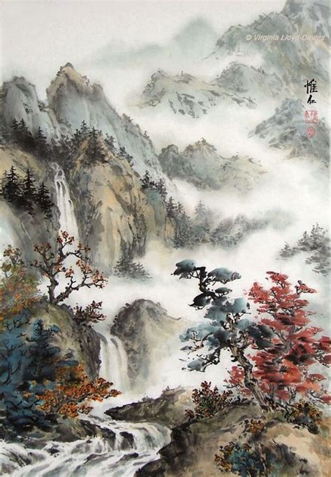 40 Deep Yet Majestic Chinese Landscape Painting Ideas | Chinese ...