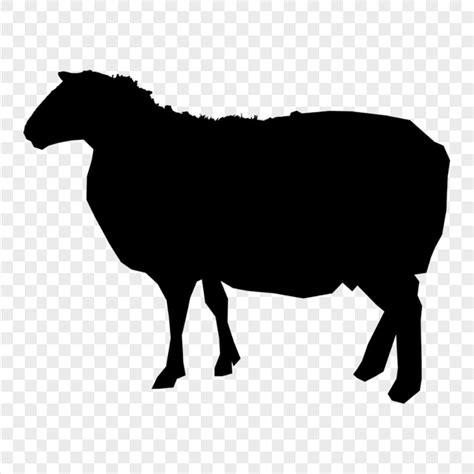 White Sheep Silhouette Front View PNG Image | Citypng