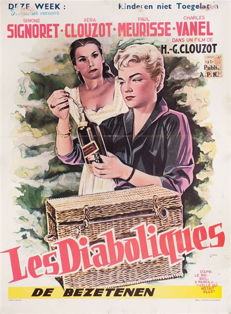 Diabolique Original 1955 Belgian Movie Poster - Posteritati Movie Poster Gallery