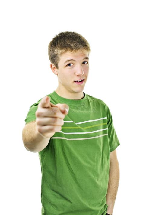 Young man pointing finger stock image. Image of teens - 18793043