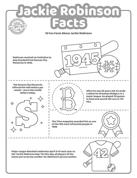 Printable Jackie Robinson Facts For Kids | Kids Activities Blog