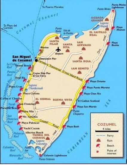 Cozumel Map - Cozumel My Cozumel Cozumel Map