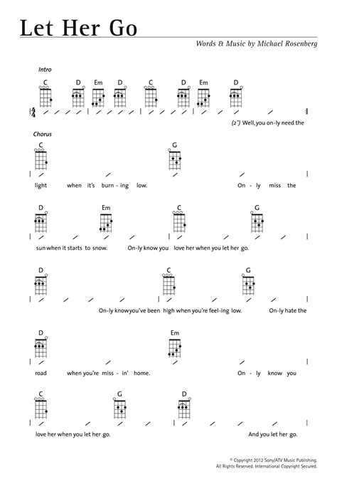 Let Her Go Chords Easy - Sheet and Chords Collection