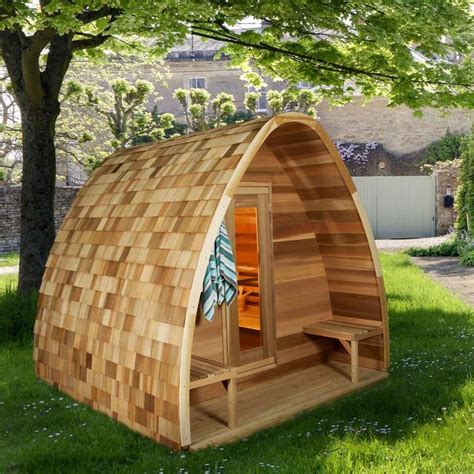 Dundalk Outdoor Pod Sauna, Heater included, customizable - Divine Saunas | Outdoor sauna, Sauna ...