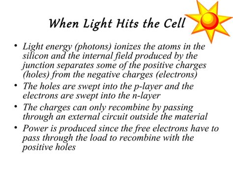 Solar cells and its applications