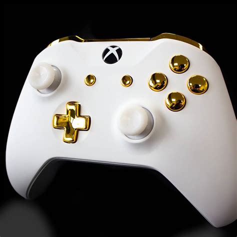 Xbox One Controller // White Velvet + Gold - Custom Controllers - Touch ...