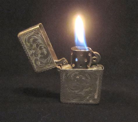 Sterling Silver Lighter Flip Top Made In Italy Vintage 800 Silver Windproof Lighter – Power Of ...