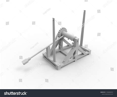 3d Rendering Leonardo Da Vinci Catapult Stock Illustration 1436868353 ...