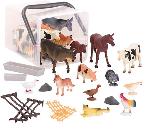 Terra by Battat – Country World – Realistic Cows Toys & Farm Animal Toys for Kids 3+ (60 Pc ...