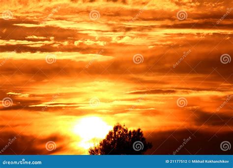 Dramatic sunset sky stock photo. Image of evening, smoke - 21177512