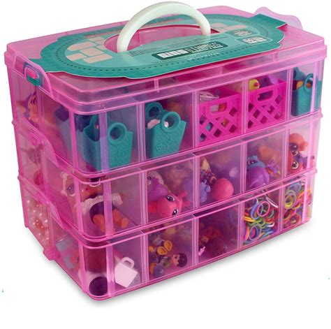 Bins & Things Stackable Storage Container with Handle and 30 Adjustable Compartments ...