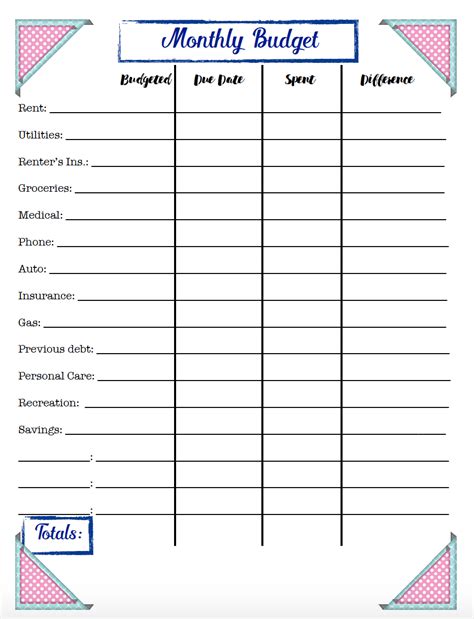 Printable Budget Tracker | Template Business PSD, Excel, Word, PDF