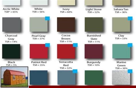 Metal Siding Color Chart