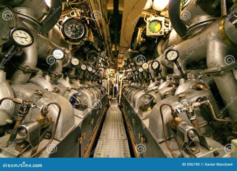 Submarine engine room stock photo. Image of gasoil, room - 596190