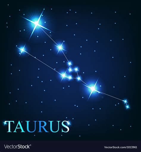 The taurus zodiac sign of the beautiful bright Vector Image