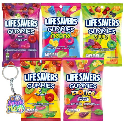 Snack Hut Lifesaver Gummies AIF4 5 Pack Bundle, Life Gummies Neons ...