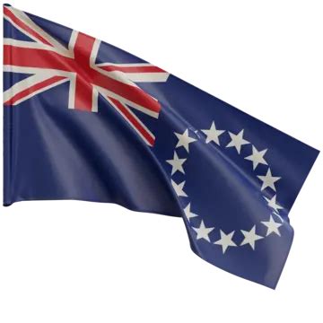 Cook Islands Flag With Pole, Cook Islands Flag Waving, Cook Islands Flag Waving Transparent ...