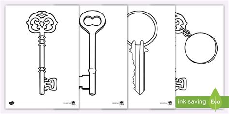 FREE! - Key Template Resource Pack | Colouring Pages