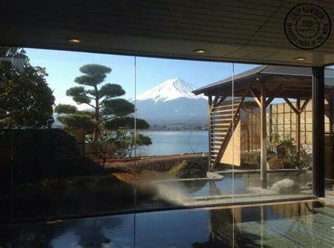 Mount Fuji as seen from a hot spring resort | Spring resort, Hot springs, Fuji