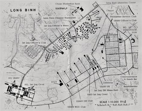 Long Binh Army Base Map