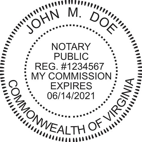 Virginia Pre-Inked Notary Seal Stamp