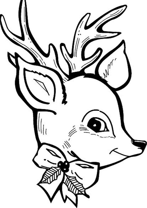 reindeer coloring page printable Reindeer coloring pages santa printable cute kids print ...