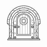 Door Coloring Activity  Page sketch template