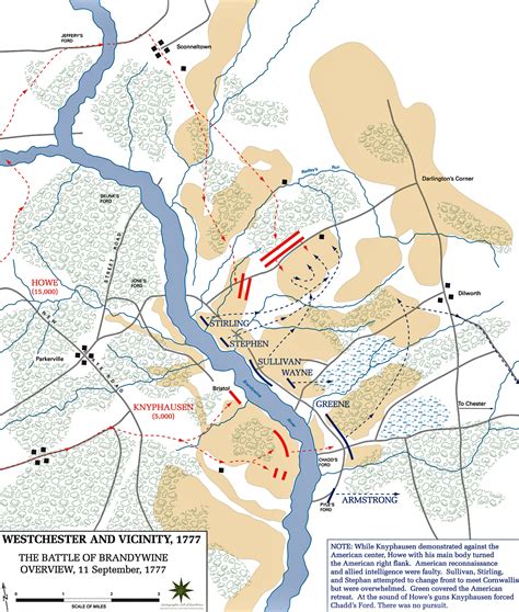 Map of the Battle of the Brandywine - September 11, 1777 - Overview