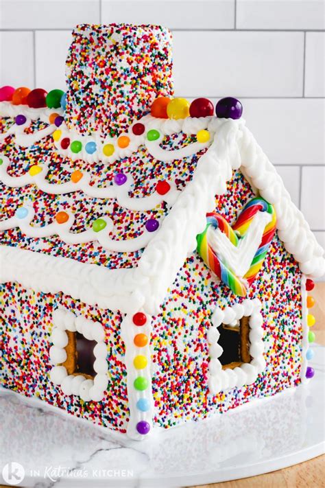 Rainbow Sprinkle Gingerbread House