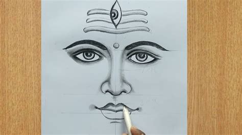 how to draw lord shiva face pencil for foginners step by step ...