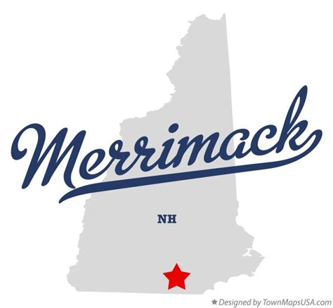 Map of Merrimack, NH, New Hampshire