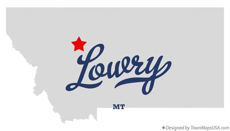 Map of Lowry, MT, Montana