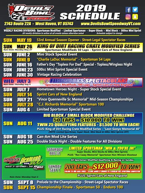 Devil’s Bowl Speedway Releases Schedule For 2019 Racing Season – Race Pro Weekly