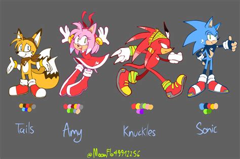 Sonic characters redesign 1 by AppleXD-MoonFlo on DeviantArt