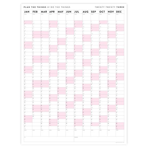 2023 GIANT WALL CALENDARS - Plan The Things