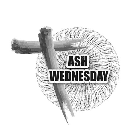 Ash Wednesday Cross Vector Hd Images, Ash Cross Formed By Wednesday On Transparent Background ...