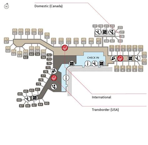 Montreal Airport Terminal Map | Montru00e9al airport, Montreal, Airport map