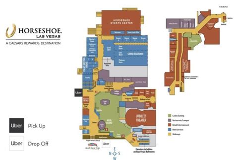 Horseshoe Las Vegas Map (Formerly Bally's)