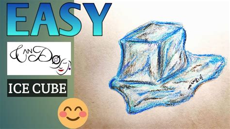 How To Draw An Ice Cube Step By Step For Beginners | Easy Ice Cube Drawing Tutorial | Melting ...