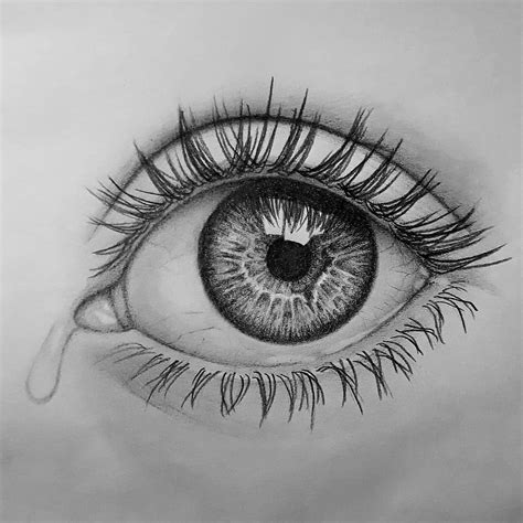 Drawing of an eye, on paper with pencil, A4 : r/Art